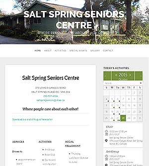Salt Spring Seniors Centre Salt Spring Seniors Centre where people care about each other!